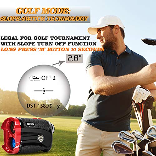 AOFAR G2 Golf Rangefinder with Slope Switch Technology, Flag-Lock, 600 Yards Laser Range Finder, 6X 25mm Waterproof, Carrying Case, Free Battery, Gift Packaging