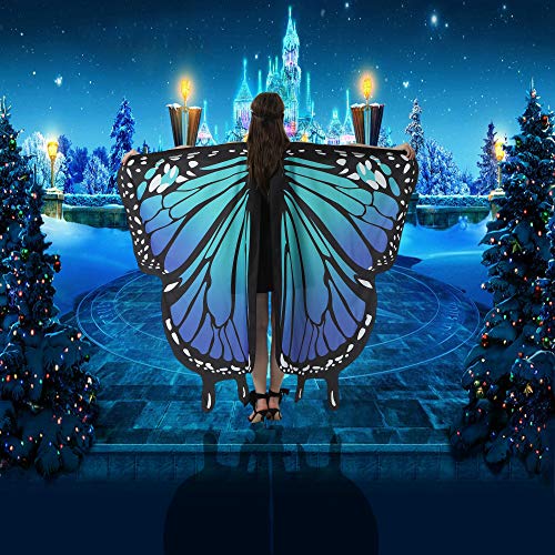 Motiloo Butterfly Wings for Women, Butterfly Shawl Costume Accessory Monarch Butterfly Shawl Cape Halloween Christmas Costume