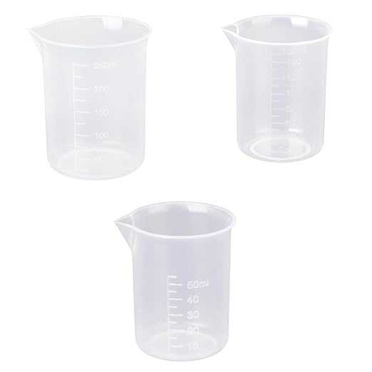 Graduado Vaso de Laboratorio Probeta de Plástico 50ml/150ml/250ml: Amazon.es: Hogar