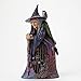 Enesco Jim Shore Heartwood Creek Witch with Cat Behind Gate Figurine, 9.375