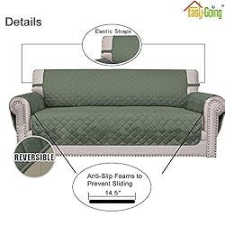 Easy-Going Reversible Loveseat Couch Cover for 2