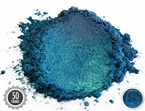 Eye Candy Pearls 50gr Macaw Green Blue Mica Powder Pigments (Resin, Paint, Epoxy, Soaps, Nail Polish, Liquid Wraps)