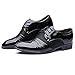Blivener Men's Pointed Toe Pleather Dress Shoes Casual Oxford Black US 9.5