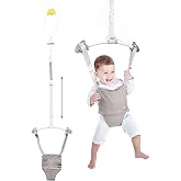 Creative Baby Door Jumper Set - Adjustable Toddler Baby Bouncer Baby Toys Baby Walker Swing (Gray)