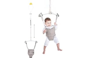 GAORUI Creative Baby Door Jumper Set - Adjustable Toddler Baby Bouncer Baby Toys Baby Walker Swing (Gray)