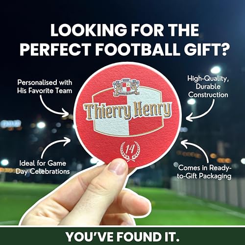 Arsenal Football Beer Mat Coasters - Perfect for a Gift or Present for Any Arsenal Fan (8-Pack)