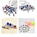 Ghome 15 Piece a Set Belly Button Ring, Body Jewelry Navel Piercing Made of Titanium Surgical Steel, Mix Colors Cute Cool Sexy Design Diamond Ball (A:15 PCS)