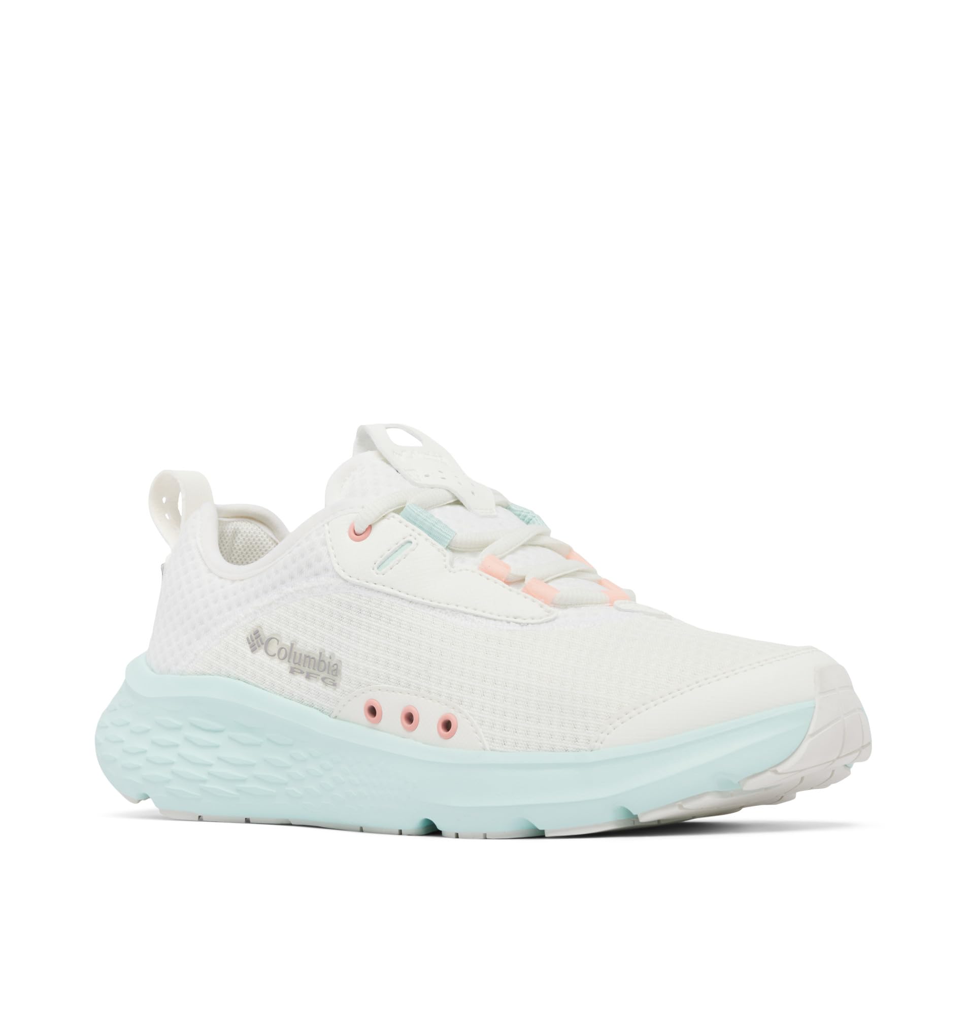 Photo 1 of **USED/STAINED** Columbia Womens PFG Castback Non Slip Boat Shoe, Sea Salt/ICY Morn, 9