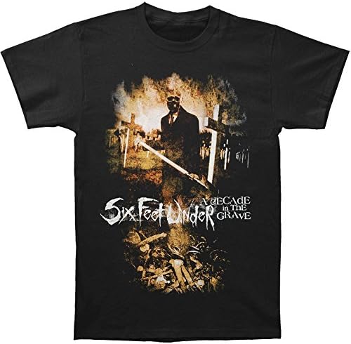 Six Feet Under Men's A Decade In The Grave T-shirt Small Black