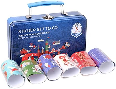 2018 Fifa World Cup Russia 6 Roll Stickers Souvenir Set in Tin Box