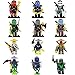 Sbolang Ninja Minifigures Set of 18,Ninjago Minifigures Kai Jay Sensei Wu Master Ghost Building Blocks Toys