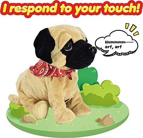 WEofferwhatYOUwant Pug Daddy, Interactive Robot Dog Toy with Touch & Clap Activation - Image 3
