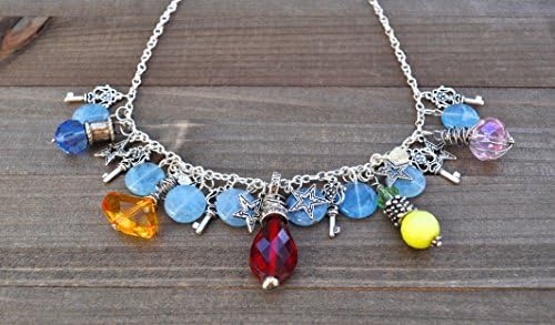Lucky Star Necklace Good Juju Hamsa Good Luck Key Charms Rainbow Necklace Bold Chakra Crystals Fringe Artisan Statement Piece