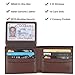 RFID Blocking Cowhide Leather Bifold Wallet for Men with 2 ID Windows(2 ID Window Coffee)
