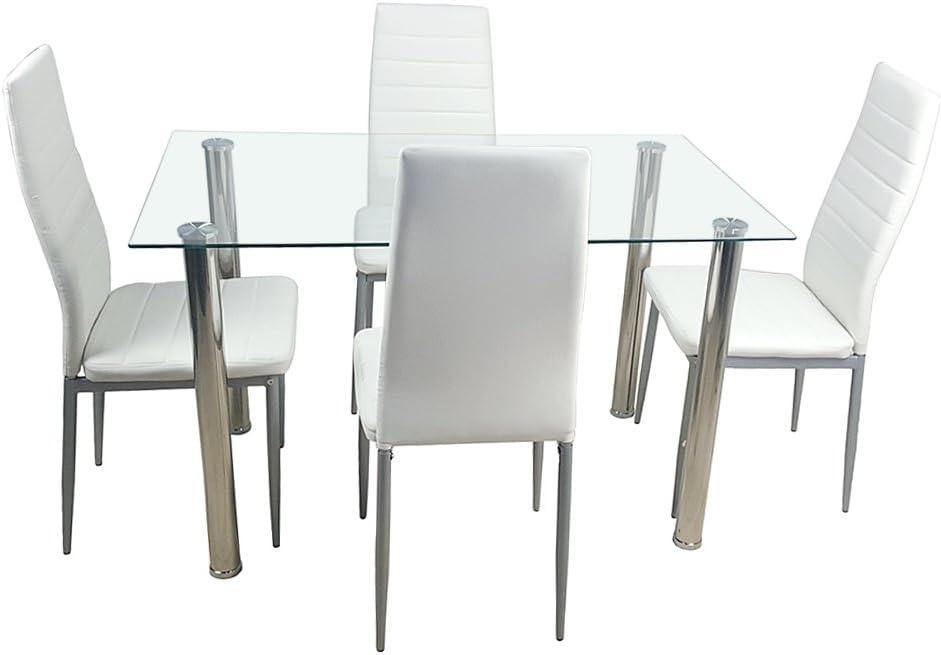 Best 4 Pcs Dinning Glass Table Set