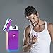 Tinksky Electric Rechargeable Lighter Dual Arc Flameless USB Cigarette Windproof Lighter Valentine's Day gift for Men (Colorful)