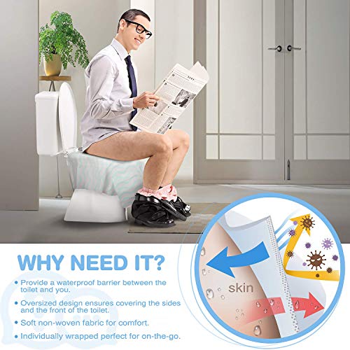 Disposable Toilet Seat Covers Extra Large 20 Packs Perfect for Adults and Kids Potty Training with Individually Wrapped Home Travel Use (New Wave)