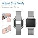 For Fitbit Blaze Band With Metal Frame, Wearlizer Milanese Loop Smart Watch Band Replacement Stainless Steel Bracelet Strap for Fitbit Blaze, Christmas Gift - Silver Large