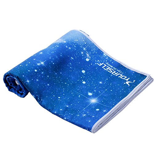 Syourself Microfiber Travel Beach Towel, Blue StarryL:30" x 60" ,1pack