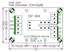 ELECTRONICS-SALON Bistable DPDT 8 Amp Relay