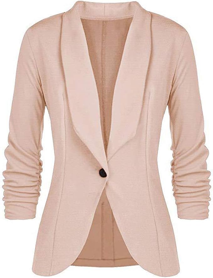 Chaqueta De Traje De Chaqueta De Único Manga Tres Cuartos Estilo OL