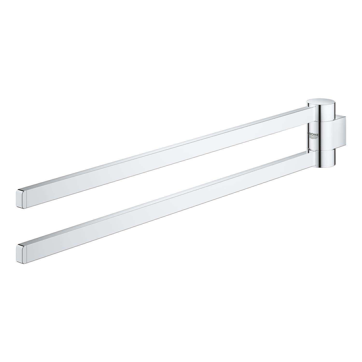 GROHE Selection Double Towel Holder with Two Swivel Arms, Concealed Fastening, Chrome 41063000