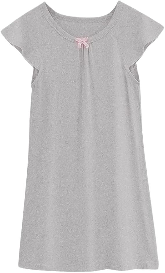 Amazon Littlespring パジャマ ワンピース 子供 半袖 ネグリジェ モダールレーヨン ルームウェア 部屋着 キッズ 女の子 パジャマ 通販
