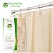 Clean Healthy Living Heavy Duty PEVA Tan Shower Curtain Liner with Magnets & Suction Cups - 70 X 72 in. Long