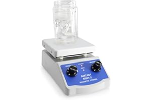 AMTAST 110V 60Hz Laboratory Magnetic Stirrer Hotplate Mixer Stir and Thermometer Support MSH-2