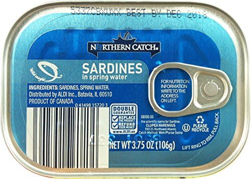 Wild Caught Sardines in Spring Water, (Pack of 12), 3.75 oz Tin - Northern Catch