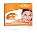 Orange Collagen Skin Treatment Face Mask By iBeautyLabs - Anti Aging, Moisturizing, Rejuvenating, Cleansing & Antioxidant - Erase Spots & Blemishes - 10x Absorption - For All Skin Types - Pack Of 5