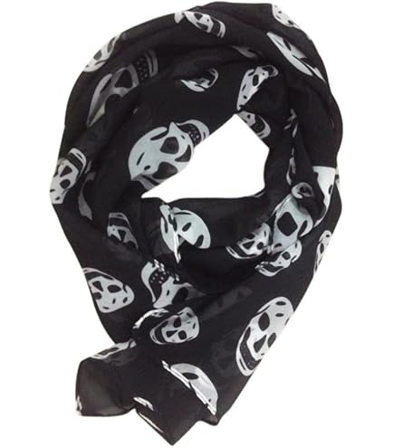 Landisun Skull Scarf Shawl for Men Women Soft Warm With Long