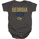 Georgia Tech Official Stacked Unisex Infant Snap Suit for Baby
