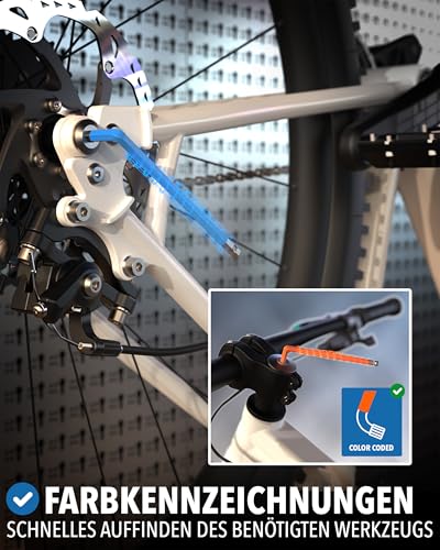 STONE REEF Innensechskantschlüssel Set 13tlg. [inkl. Kugelkopf] - 1,27-10mm Sechskant Multicolour Satz, Sechskantschlüssel Set für Handwerker, Winkelschlüsselsatz thumbnail 3