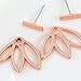 Lotus Studs Ear Crawler Earrings Cuff Climber Ear Wrap Pin Vine Pierced Charms Geometric Clip On Jewelry Rose Gold