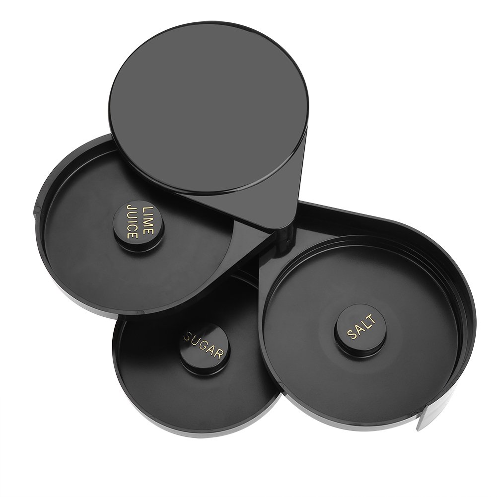 3 Tier Bar Glass Rimmer Sugar Salt Rim Lime Glass Cocktail Margarita Bartender Tool for Party Home