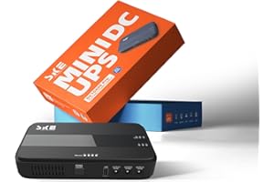 SKE SMART KEY ENERGY Mini UPS Battery Backup 10400mAh 38.48Wh,Output USB 5V/2A and DC 12V/2A,Home Small UPS Power Supply for WiFi Router Phone Camera