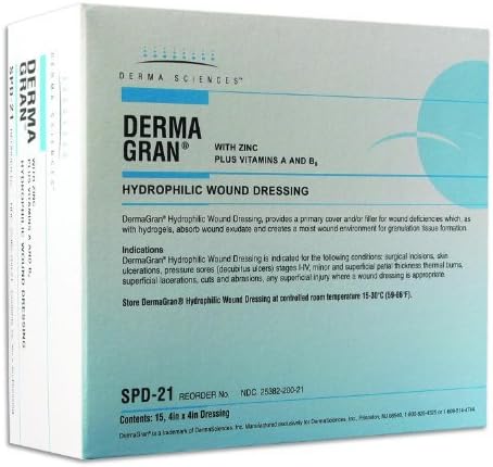Dermagran-B Hydrophilic Wound Dressing 4 x 4 by DermaScience