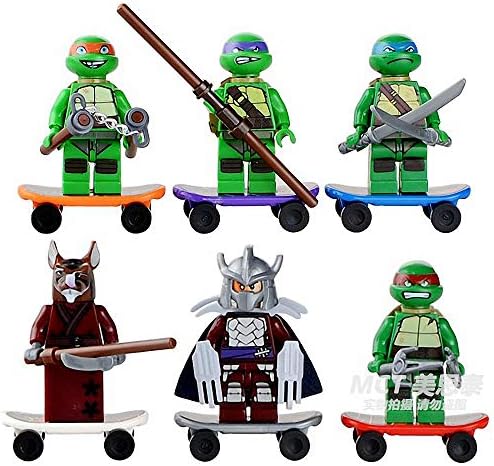 6 Pieces Minifigures Ninja Super Heroes Turtles Set Building Blocks Action Figures Toy, Kids Gift 008