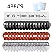 YNOUU Dwight Birthday Banner Set Decorations - Black, Silver Balloons, White Crepe Streamers, Banner, 4 Count
