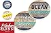 Life Is Better At The Beach Coastal Ocean Vintage Look Ceramic Car Coaster Pack (Set of 2)