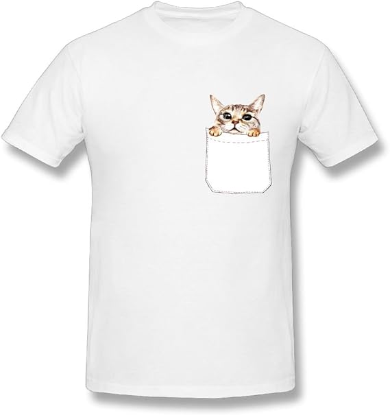 Amazon Co Jp T シャツ メンズ 半袖 カットソー ネコ 猫 ポケットネコ 服 プリント 大きいサイズ スポーツ ウェア 夏 ファッション クルーネック カジュアル シンプル ゆったり 服 ファッション小物