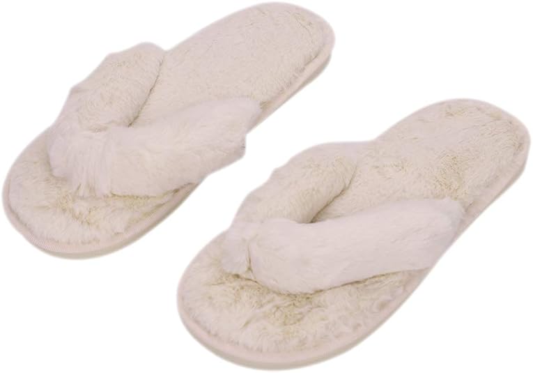 fluffy thong slippers uk