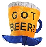 Jacobson Hat Company Men's Velvet Got Beer Mug Hat, Yellow, One Size