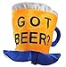 Jacobson Hat Company Men's Velvet Got Beer Mug Hat, Yellow, One Size