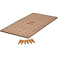BORA Centipede Workbench Table Top For Bora Centipede Work Stand Saw Horses - 24" x 48" - Includes Wood Top with 20mm Dog Holes + 6 Quick-Twist Lock Handles for Portable Work Bench, CK22TM Brown