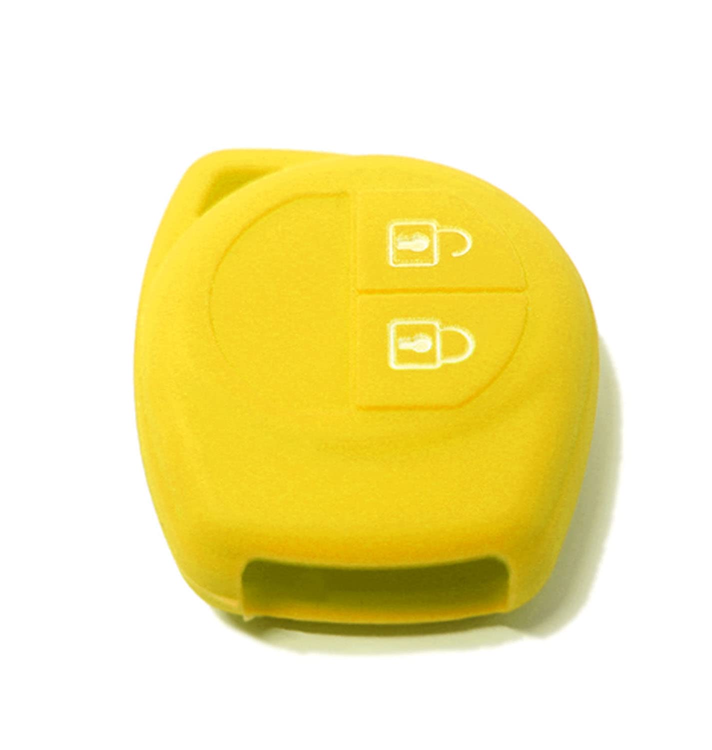 SALPIE Silicone Case for Key 2 Keys Suzuki Alto Baleno Grand Vitara Ignis Jimny Karimun Wagon Various Colors (Yellow, Silicone Cover)