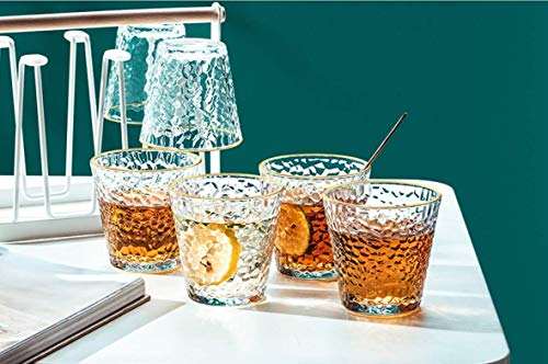 Japanese style wine glass/Set of 2 /24K gold-rimmed/cocktail, Americano,water,lemonade.