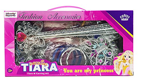 Princess Jewelry Dress Up Accessories Toy Playset for Girls (50 pcs)