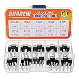 HUAREW 10 Values 50 Pcs Positive Fixed Voltage